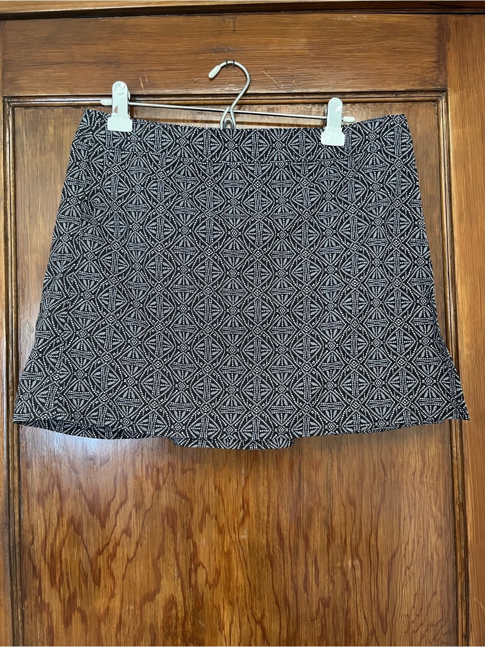 Rip Skirt Black and White Print Skirt